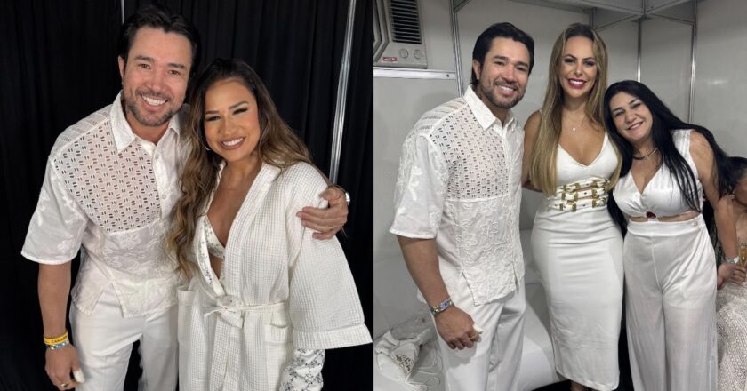 Reginaldo Sama prestigia Réveillon 2026 na Paulista e é recebido por Simone Mendes nos bastidores