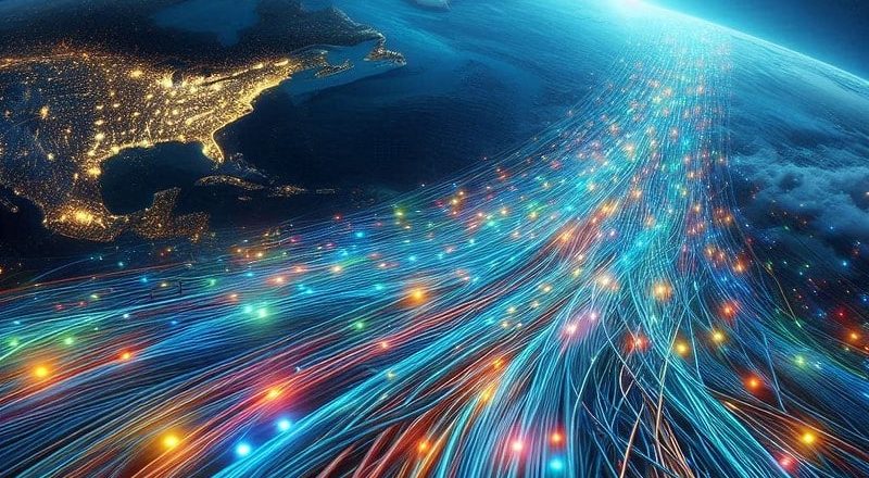 Confronto entre EUA e China por cabo de internet na América Latina: uma batalha pela conectividade regional.